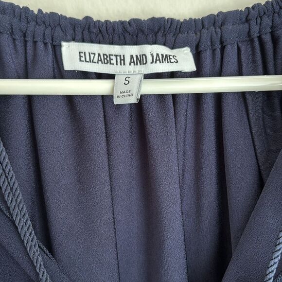 Elizabeth and James Women Solid oversize  Tunic Navy tassel Dress size small EUC - Picture 6 of 11